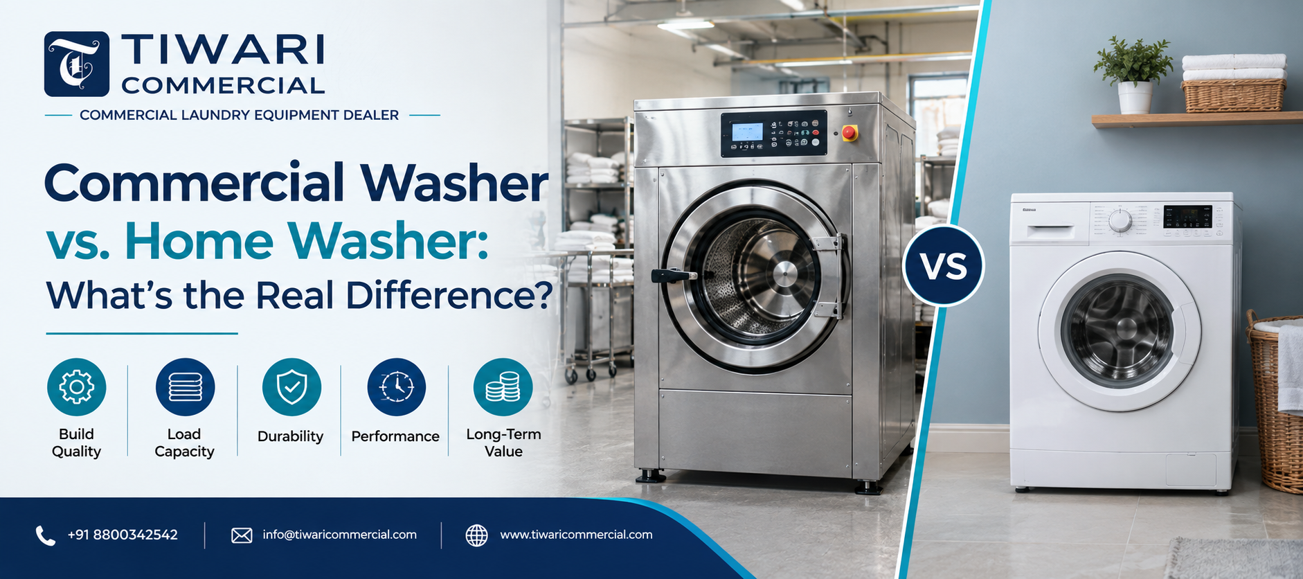 Commercial Washer vs. Home Washer: What the Real Difference?